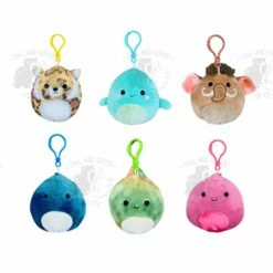 Squishmallow 3.5 Inch Clip Prehistoric Squad Set Of 6 - Cherie, Nessie, Chienda, Stahl, Marisa, Poleena