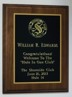 8 X 10" Wall Plaque Walnut FREE TEXT