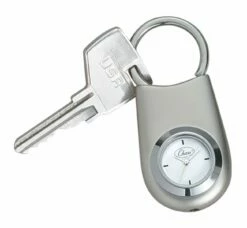 Keychain Has Clock - FREE TEXT