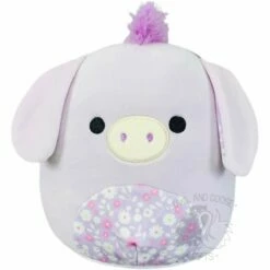 Squishmallow 8 Inch Delzi The Donkey Floral Easter Plush Toy