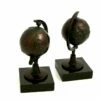 Globe Bookends 6 Lbs. Bronze -Doll Gift Sales Shop bk1109 1