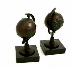 Globe Bookends 6 Lbs. Bronze