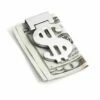 Silver Dollar Sign Money Clip -Doll Gift Sales Shop bk1295 1