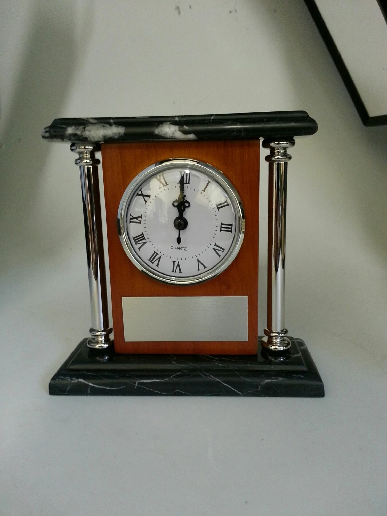 Mahogany Desk Clock ON SALE 4 Mahogany Desk Clock ON SALE - Image 2