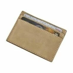 Tan Business Card Case - Money Clip -Doll Gift Sales Shop cg5025a 4