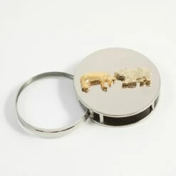 Bull And Bear Magnifying Glass And Paperweight