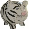 Tiger Piggy Bank, White -Doll Gift Sales Shop db3196 2