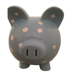 Scattered Daisies On Piggy Bank - So Sweet 7 Scattered Daisies On Piggy Bank - So Sweet -Doll Gift Sales Shop db7602 face 1