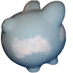 Pennies From Heaven Piggy Bank -Doll Gift Sales Shop db7612 rear