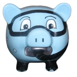 Scuba Diver Piggy Bank -Doll Gift Sales Shop db7662 face