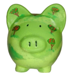 Farmland Piggy Bank With Sheep, Apples, Grassland -Doll Gift Sales Shop db7880face