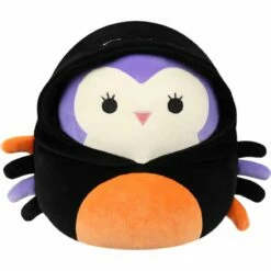 Squishmallow 8 Inch Holly The Owl In Spider Costume Halloween Plush Toy