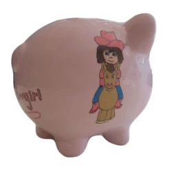 Cowgirl Piggy Bank -Doll Gift Sales Shop mr7661 right