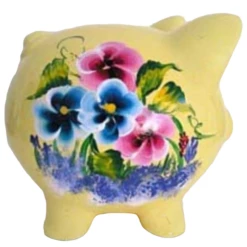 Beautiful Flowers Piggy Bank
