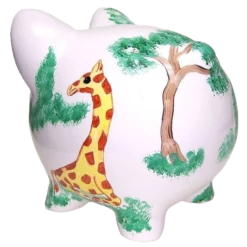 Giraffe Animal Piggy Bank -Doll Gift Sales Shop mr7833rear
