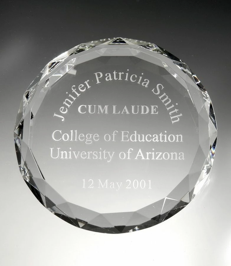 Sunflower Crystal Paperweight 4" 3 Sunflower Crystal Paperweight 4"