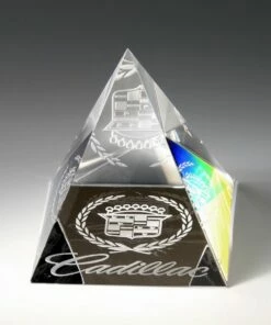 Pyramid Crystal Paperweight - 2" $15.95, 2-1/2" $18.95, 3" $21.95
