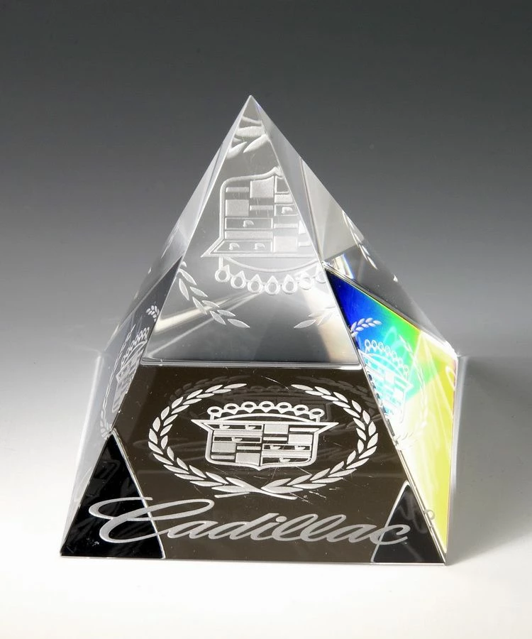 Pyramid Crystal Paperweight - 2" $15.95, 2-1/2" $18.95, 3" $21.95 3 Pyramid Crystal Paperweight - 2" $15.95, 2-1/2" $18.95, 3" $21.95