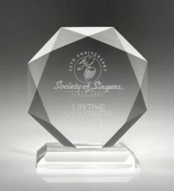 Diamond Award 3/4" Thick Crystal - 6" $99.95, 7" $109.95, 8" $129.95