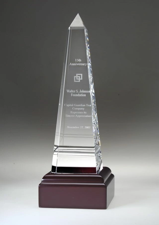 Grooved Obelisk Award 8" $119.95, 10" $129.95, 12" $189.95 3 Grooved Obelisk Award 8" $119.95, 10" $129.95, 12" $189.95