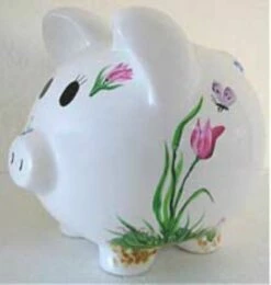 Butterfly And Flower Piggy Bank