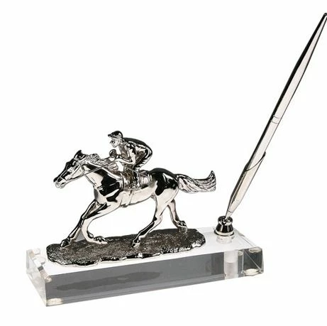 Jockey On Horse Pen Set 3 Jockey On Horse Pen Set