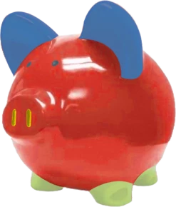 Red Custom Piggy Bank 10"