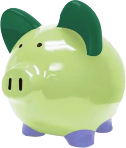 Green Custom Piggy Bank Jumbo