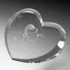 Crystal Heart Paperweight 4" -Doll Gift Sales Shop pw11